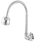 Torneira Cozinha Gourmet Flexível Luxo Parede 1/4 De Volta Metal Del Metais