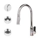 Torneira Cozinha Gourmet Monocomando Ducha Extensível Luxo Misturador Inox 304 Cromado Bancada Com Garantia V127 Vimer