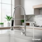 Torneira Cozinha Gourmet Monocomando Flexível Aço Inoxidável Mangueira Extensível Mesa Bancada Beltempo