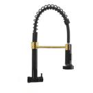 Torneira Cozinha Gourmet Monocomando Parede Extensivel Cromado Preto-prata Torneira:preto C- Dourada