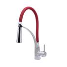 Torneira Cozinha Gourmet Monocomando Quente e Fria Cromada Tubo Preto Flexível Duplo Jato Torneira Cozinha Gourmet Monocomando Quente e Fria Cromada Tubo Preto Flexível Duplo Jato