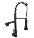 Torneira Cozinha Gourmet Monocomando Spray Extensor - Preta - Toaninni