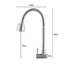 Torneira Cozinha Gourmet Parede Aço Escovado c/ Ducha Flexível 1/4 volta