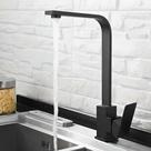 Torneira Cozinha Gourmet Slim Mesa Bancada Misturador Preto