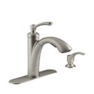 Torneira Cozinha Kohler Linwood Pull Out Extensível com Dispenser Inox KR29670SDVS Premium