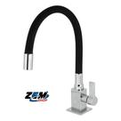 Torneira Cozinha Mesa/bancada/cuba Gourmet Silicone Black Acabamento Brilhante Cor Preto