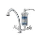 Torneira Cozinha Mesa Filtro Bica Móvel com Articulável Metal Cromado Luxo