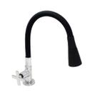 Torneira Cozinha Mesa Silicone Preto C29 Cone Jato Duplo