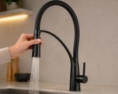 Torneira Cozinha Misturador Flexível Monocomando Jato Duplo