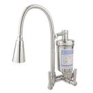 Torneira Cozinha Parede Com Filtro Gourmet Flexível Cromada Dupla Função Pia 1/4 de Volta