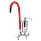 Torneira Cozinha Parede Filtro Flexível Colorida Vermelha Copo Metal Luxo