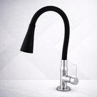 Torneira Cozinha Preta Gourmet Bancada Tubo Conico 2 Jatos