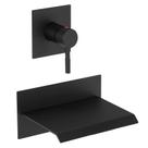 Torneira de banheira de parede BWE Matte Black com válvula de entrada áspera