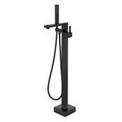 Torneira de banheira independente Wowkk Tub Filler preta com chuveiro de mão