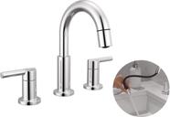 Torneira de banheiro Delta Nicoli Chrome com pulverizador de 3 furos de 20 cm