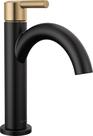 Torneira de banheiro Delta Nicoli Matte Black/Brushed Gold 15749LF-GZ