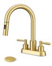Torneira de banheiro FELIXBATH com pulverizador removível em ouro escovado