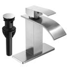 Torneira de banheiro Fransiton Brushed Nickel Waterfall Single Handle