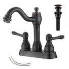 Torneira de banheiro GGstudy Oil Rubbed Bronze 2 alças de 10 cm Torneira de banheiro GGstudy Oil Rubbed Bronze 2 alças de 10 cm