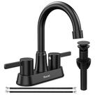 Torneira de banheiro Ifaucet Black 3 Hole 2 Handle Centerset