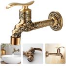 Torneira de Banheiro Lavabo Jardim Lavaderia de Parede em Metal Latão Cor Bronze - Modelo Drago Dragão