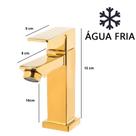Torneira de banheiro lavabo ou pia Luxo Dourado-Sus304 Inox cor:Dourado Torneira de banheiro lavabo ou pia Luxo Dourado-Sus304 Inox cor:Dourado