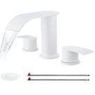 Torneira de banheiro Ultimate Unicorn Waterfall 20cm branca