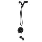 Torneira de chuveiro Moen Meena Matte Black com chuveiro de mão 82618BL