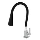 Torneira de Cozinha de Mesa com Bica Double Flex 1/4VT 3445 C55 Preto/Cromado, Metrox
