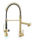 Torneira de cozinha Fapully Single Handle High Arc Brushed Gold