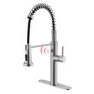 Torneira de cozinha Fapully Touchless com pulverizador suspenso de níquel