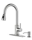 Torneira de cozinha FORIOUS Brushed Nickel com dispensador de sabão