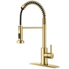 Torneira de cozinha FORIOUS Gold com pulverizador suspenso St. Steel