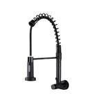 Torneira De Cozinha Gourmet Alça Única Com Extensor De Spray Tubo De Água Flexível Superior Prateado Para Ajuste