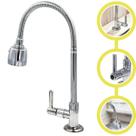 Torneira de Cozinha Gourmet Bancada ABS 1/4 de Volta Arejador 2 Jatos