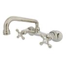 Torneira de Cozinha Kingston Brass KS213PN de Parede com Dois Volantes Torneira de Cozinha Kingston Brass KS213PN de Parede com Dois Volantes