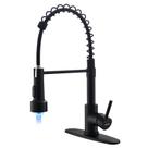 Torneira de cozinha WEWE Pull Down Sprayer LED Light Matte Black