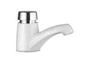 Torneira de Fechamento Automático para Lavatório de Mesa Eco Fortti Branca e Cromada Torneira de Fechamento Automático para Lavatório de Mesa Eco Fortti Branca e Cromada