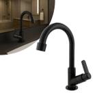 Torneira de Lavatório Bruen Black 1198 C63 - Bica Móvel 360 em ABS Fosco - 1/4 de volta