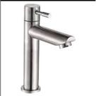 Torneira De Mesa Bancada Preta Bica Alta P/ Banheiro Cuba Pias Lavatório Água Fria MODELO:PEQUENA-PRATA Torneira De Mesa Bancada Preta Bica Alta P/ Banheiro Cuba Pias Lavatório Água Fria MODELO:PEQUENA-PRATA