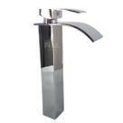 Torneira de Mesa Luxo Banheiro Alta Cascata Monocomando Cromado 31cm