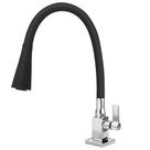 Torneira de Mesa para Cozinha Quadrada Premium Cone Duplo Jato Preto 2704 C/75 - 772540 - STOC