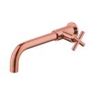 Torneira de parede para Banheiro Redonda Rose-Gold Brilhante Torneira de parede para Banheiro Redonda Rose-Gold Brilhante
