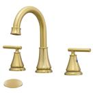 Torneira de pia de banheiro Fransiton Wired 3 Hole Brushed Gold Torneira de pia de banheiro Fransiton Wired 3 Hole Brushed Gold