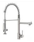 Torneira de pia de cozinha Fapully Commercial Pull Down Brushed