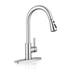 Torneira de pia WEWE Pull Down Kitchen com pulverizador cromado polido