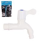 Torneira de plastico pvc branca ½'' de parede pro 10x10x2,5cm
