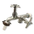 Torneira Dupla Cromada C23 para Tanque e Lava-Roupas-Louça