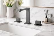 Torneira Duplo Comando Misturador Inox banheiro cor cinza chumbo Longue Design FF2828