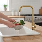 Torneira Elegante Dourado Fosco Bancada Pia Cozinha Lavabo Banheiro Ambiente Rústico Luxuosa Moderna